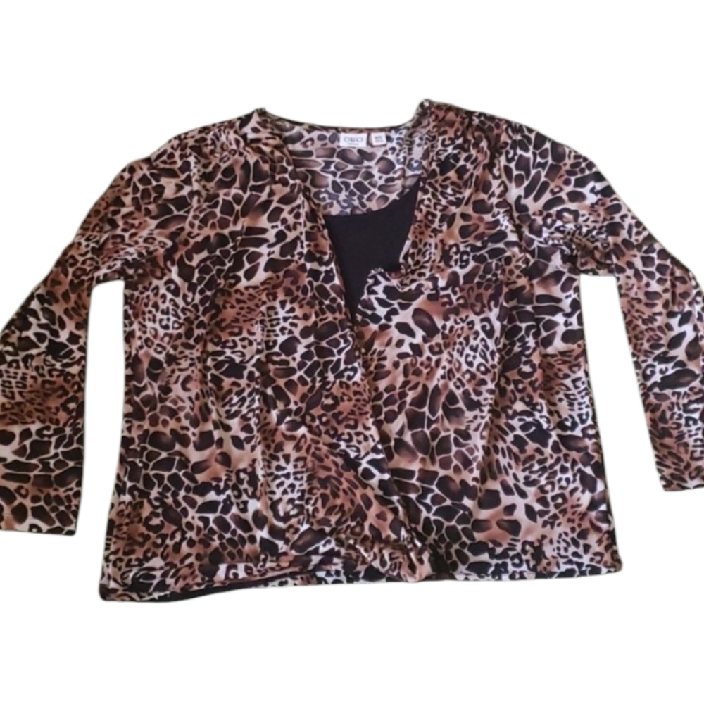 Cato animal print top Size 18-20 W